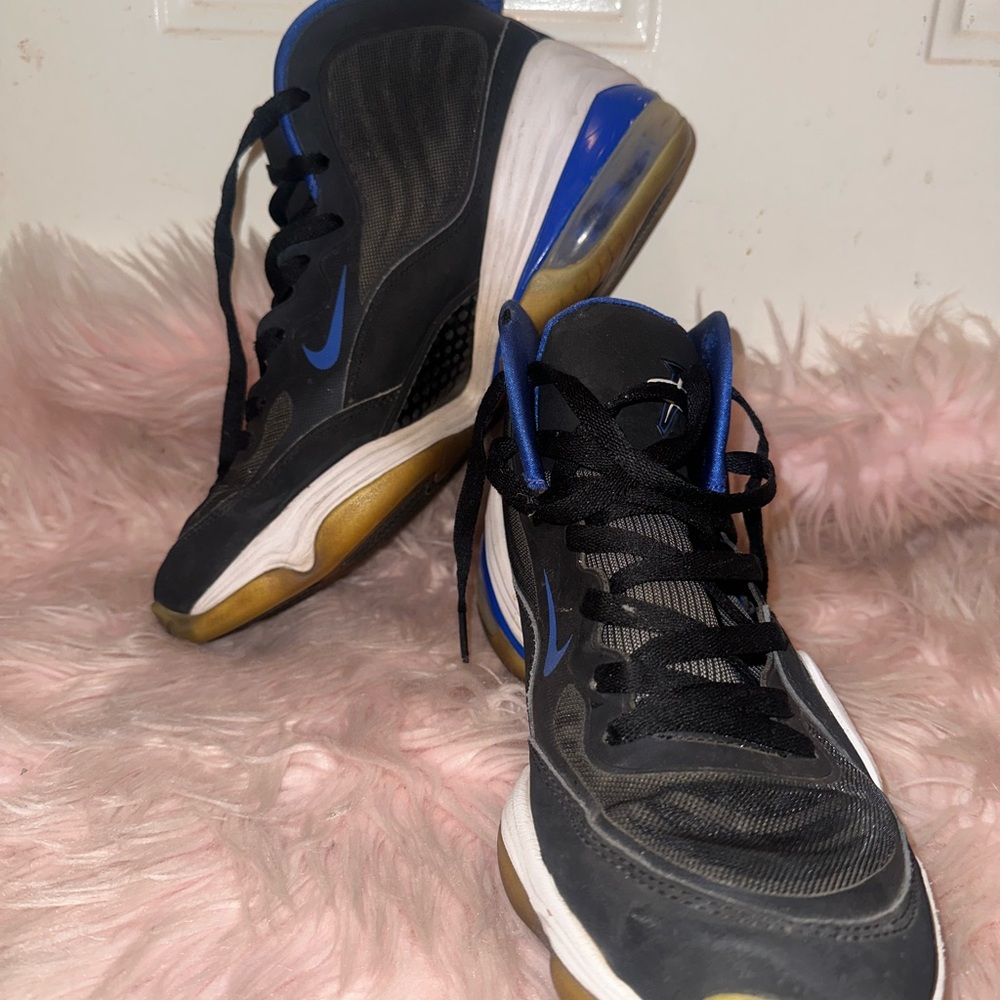 Nike Black and Blue High-Top Sneakers